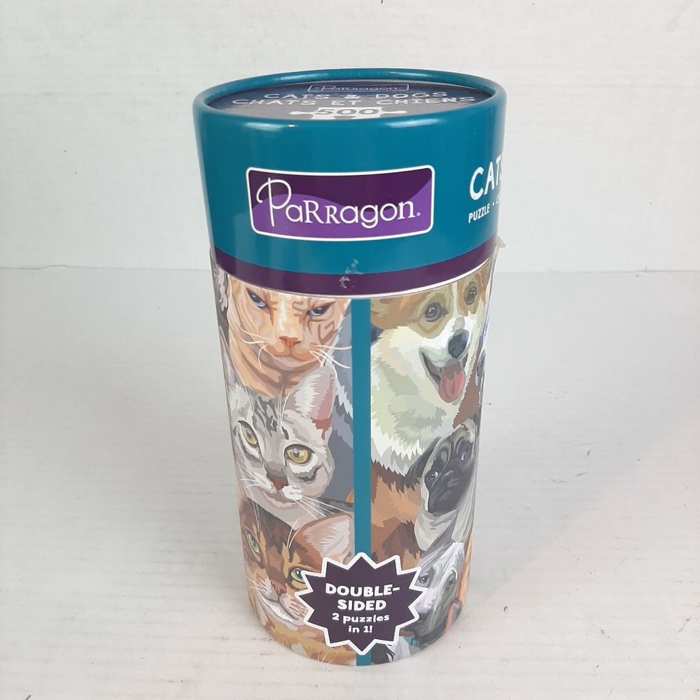Read 1st Parragon Cats and Dogs Double-Sided 500 pc Jigsaw Puzzle